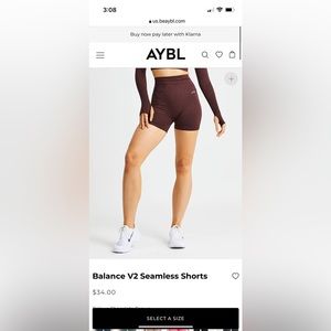 AYBL Seamless training shorts size M